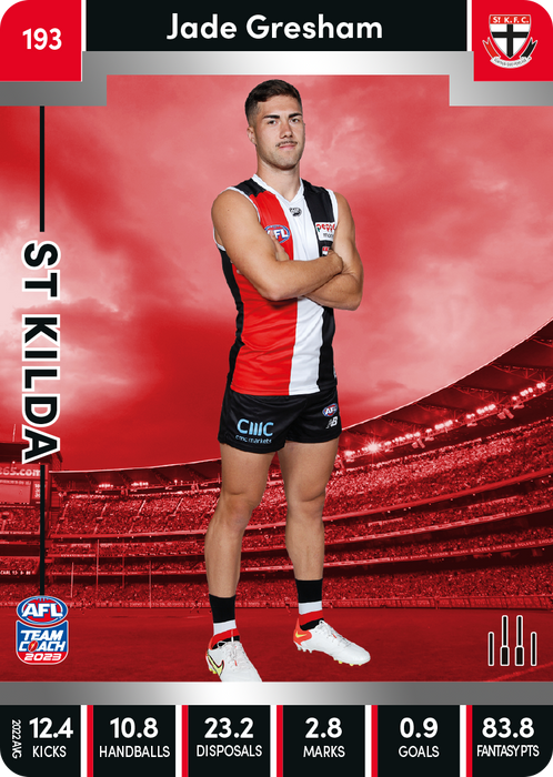 Jade Gresham, 193, Silver Parallel, 2023 Teamcoach AFL