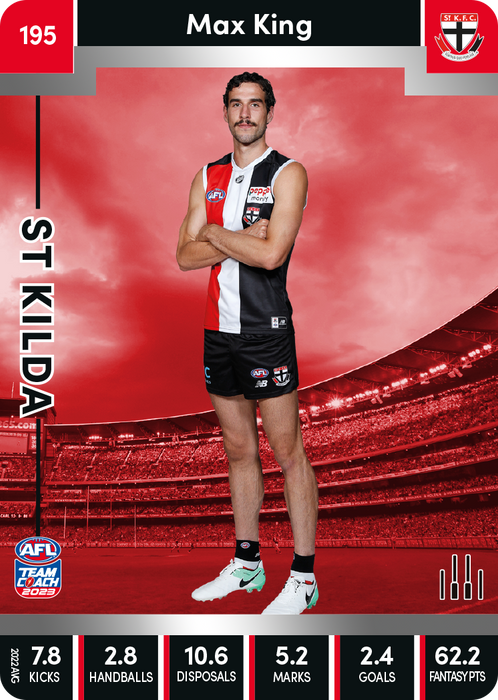 Max King, 195, Silver Parallel, 2023 Teamcoach AFL