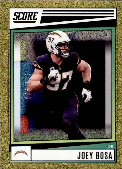 Joey Bosa, Gold Parallel, 2022 Panini Score Football NFL