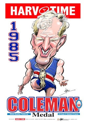 Simon Beasley, 1985 Coleman Medal, Harv Time Poster