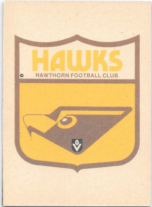 1987 Scanlens VFL Hawthorn Hawks Checklist