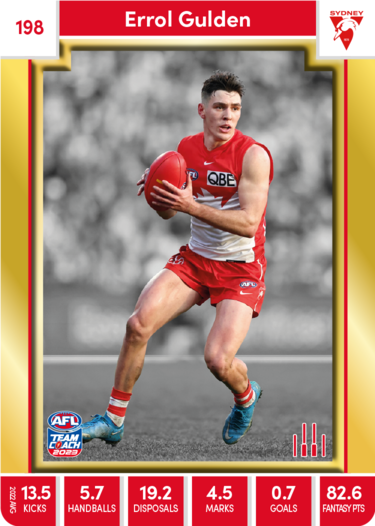 Errol Gulden, 198, Gold Parallel, 2023 Teamcoach AFL