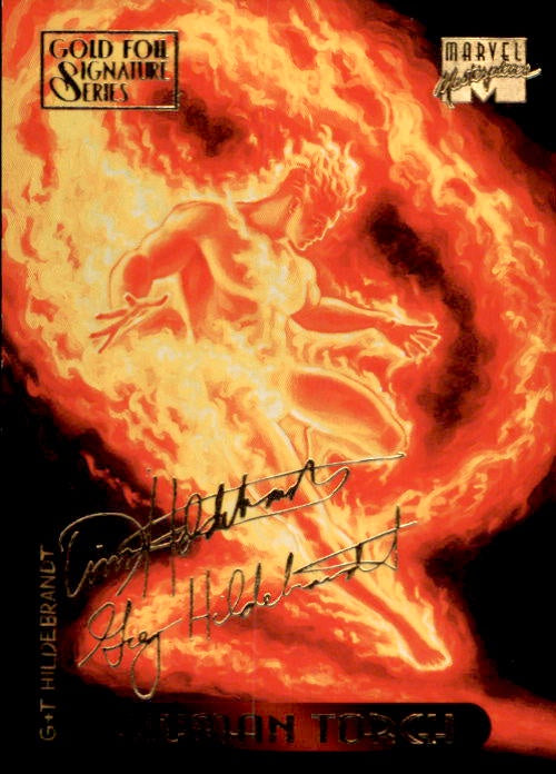 Human Torch, #52, Gold Foil Signature Series, 1994 Marvel Masterpieces
