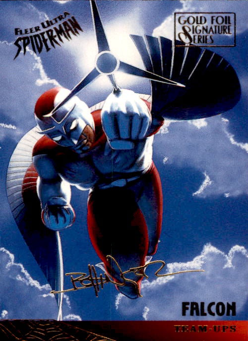 Falcon, #116, Gold Foil Signature Parallel, 1995 Fleer Ultra Spider-Man