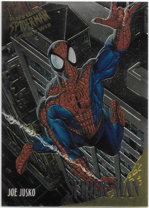 Spider-man (by Joe Jusko), Golden Web, 1995 Fleer Ultra Amazing Spider-Man