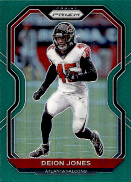 Deion Jones, Green Prizm, 2020 Panini Prizm Football NFL