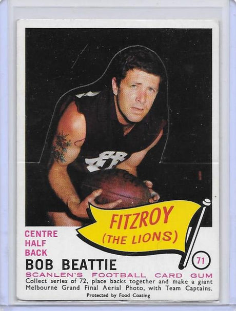 Bob Beattie, Die-Cut, 1966 Scanlens VFL