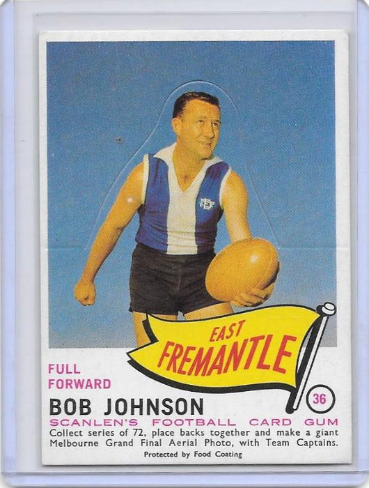 Bob Johnson, Die-Cut, 1966 Scanlens VFL