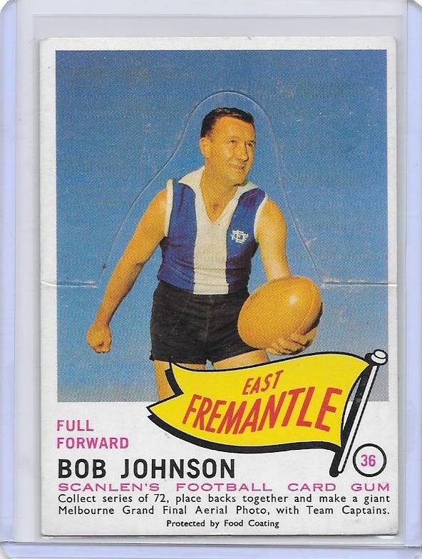 Bob Johnson, Die-Cut, 1966 Scanlens VFL