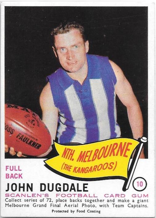 John Dugdale, 1966 Scanlens VFL — Ja Ja's Collectables