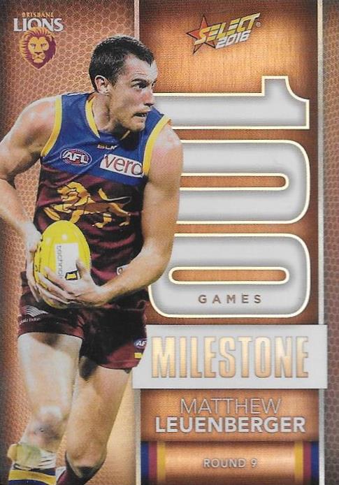Matthew Leuenberger, 100 Games Milestone, 2016 Select AFL Footy Stars