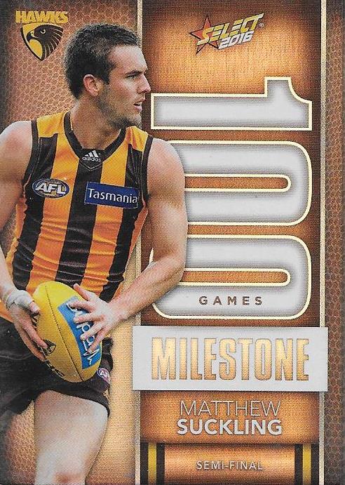 Matthew Suckling, 100 Games Milestone, 2016 Select AFL Footy Stars