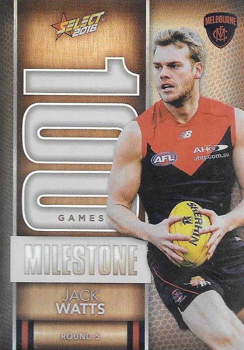 Jack Watts, 100 Games Milestone, 2016 Select AFL Footy Stars