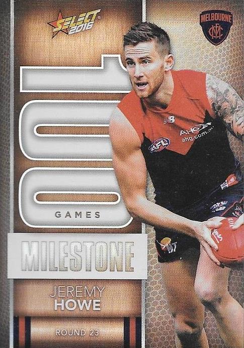 Jeremy Howe, 100 Games Milestone, 2016 Select AFL Footy Stars