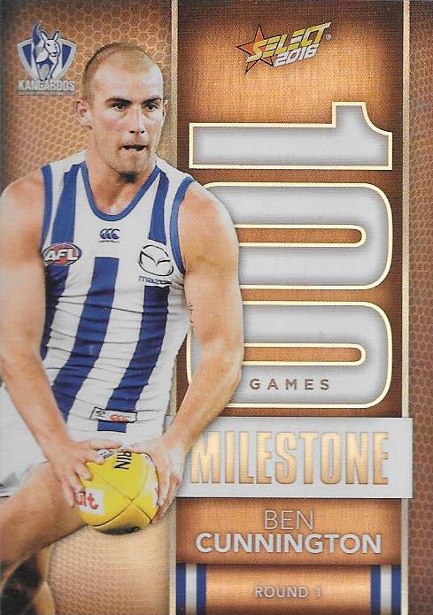 Ben Cunnington, 100 Games Milestone, 2016 Select AFL Footy Stars