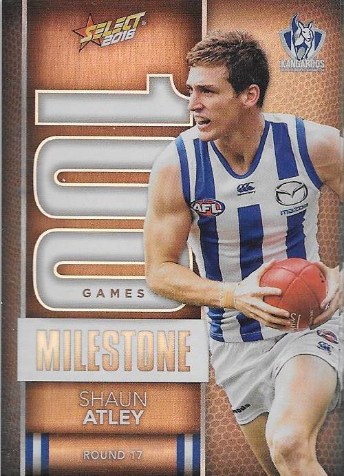Shaun Atley, 100 Games Milestone, 2016 Select AFL Footy Stars