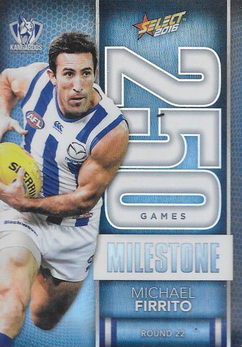 Michael Firrito, 250 Games Milestone, 2016 Select AFL Footy Stars