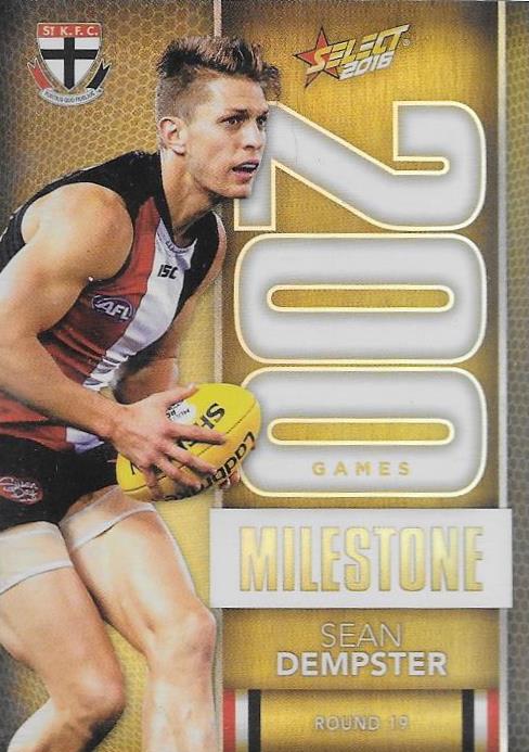 Sean Dempster, 200 Games Milestone, 2016 Select AFL Footy Stars