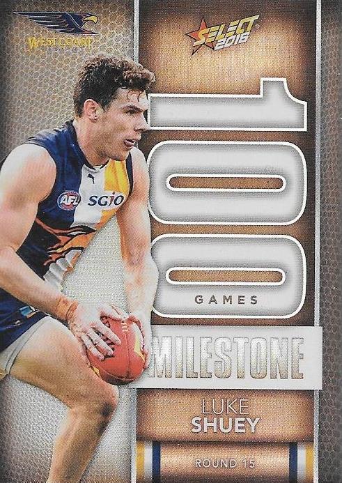 Luke Shuey, 100 Games Milestone, 2016 Select AFL Footy Stars