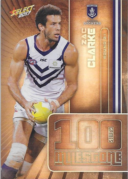 Zac Clarke, 100 Games Milestone, 2017 Select AFL Footy Stars