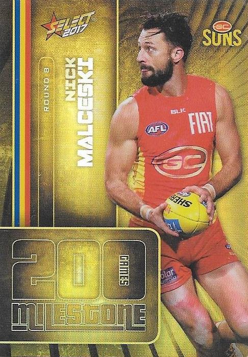 Nick Malceski, 200 Games Milestone, 2017 Select AFL Footy Stars
