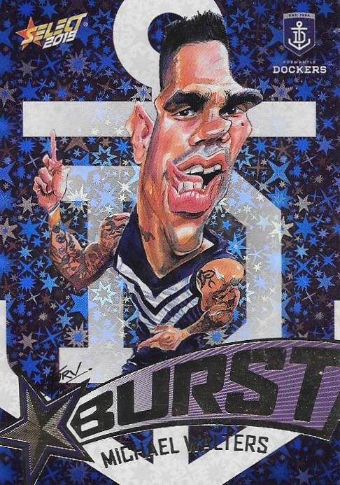 Michael Walters, Team Logo Starburst Caricatures, 2019 Select AFL Footy Stars