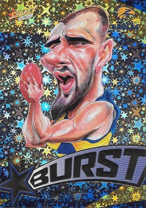 Dom Sheed, Team Logo Starburst Caricatures, 2019 Select AFL Footy Stars