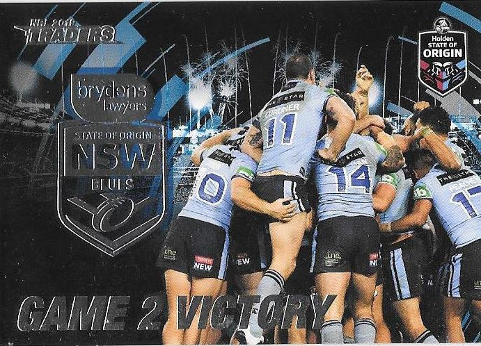 NSW Blues Game 2 Victory, Origin, 2019 TLA/ESP Traders NRL