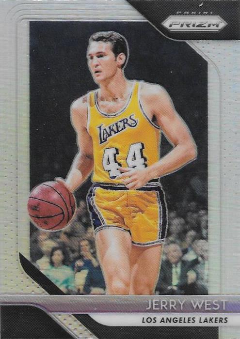 Jerry West, Silver Refractor, 2018-19 Panini Prizm Basketball NBA