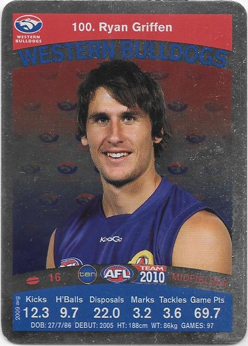 Ryan Griffen, Silver card, 2010 Teamcoach AFL