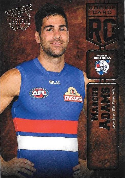 2016 Select AFL Certified, Rookie Card, Marcus Adams