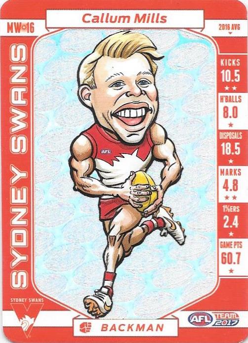 Callum Mills, Magic Wildcard, 2017 Teamcoach AFL