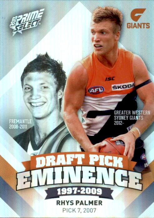 Rhys Palmer, Draft Pick Eminence, 2013 Select AFL Prime