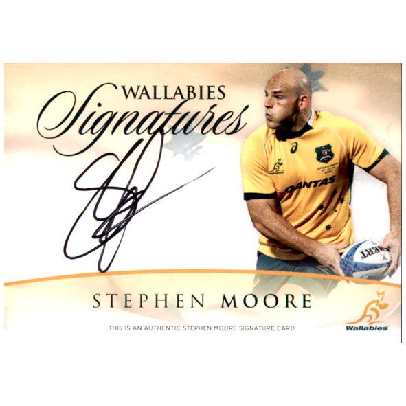 Stephen Moore, Wallabies Signatures, #58/150, 2016 Tap'n'Play ARU Rugby Union