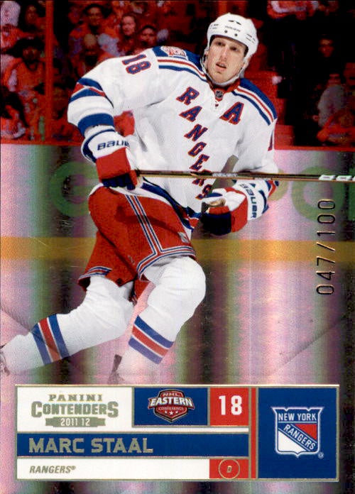 Mark Staal, Gold, 2011-12 Panini Contenders Hockey