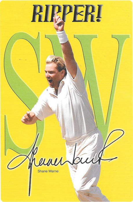 Shane Warne RIPPER! Vintage Gift card