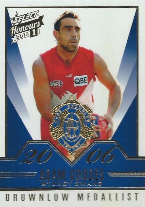 Adam Goodes, Brownlow Gallery, 2014 Select AFL Honours 1