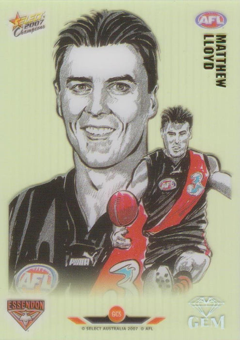 Matthew Lloyd, Gem card, 2007 Select AFL Champions