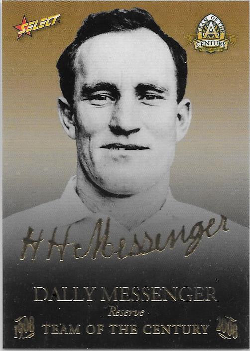 Dally Messenger, TOC Gold Foil Signature, 2008 Select NRL Centenary of Rugby League