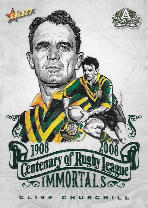 Clive Churchill, Immortals Sketch, 2008 Select NRL Centenary of Rugby League
