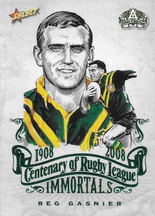 Reg Gasnier, Immortals Sketch, 2008 Select NRL Centenary of Rugby League