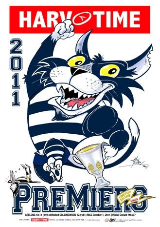Geelong 2011 Premiership, Harv Time Poster