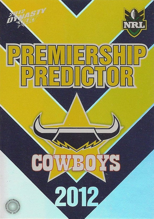 North Queensland Cowboys, Premiership Predictor, 2012 Select NRL Dynasty