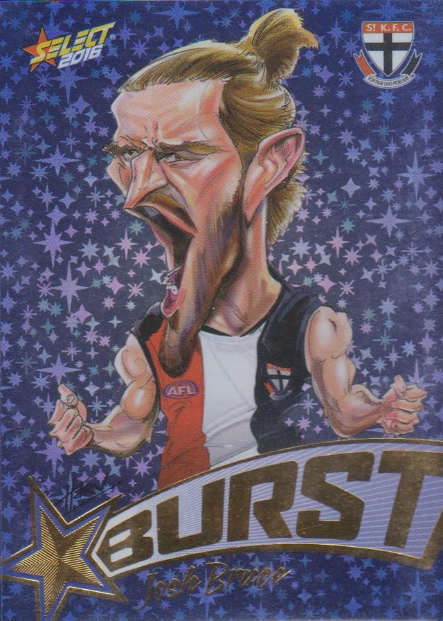 Josh Bruce, Starburst Blue Caricatures, 2016 Select AFL Stars