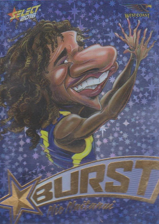 Nic Naitanui, Starburst Blue Caricatures, 2016 Select AFL Stars