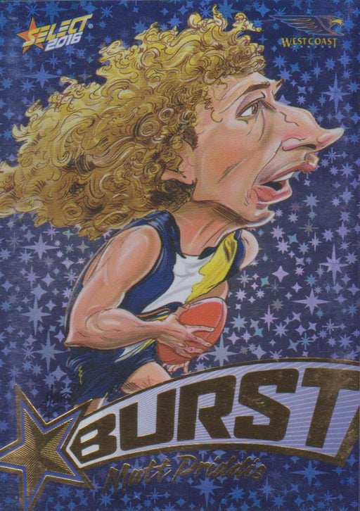 Matt Priddis, Starburst Blue Caricatures, 2016 Select AFL Stars