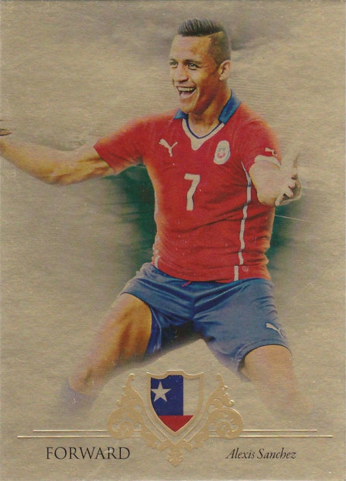 Alexis Sanchez, Gold Parallel, 2016 Futera Unique Soccer
