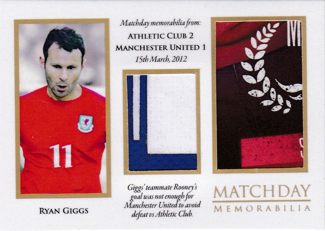 Ryan Giggs, Match Day Memorabilia, 2016 Futera Unique Soccer