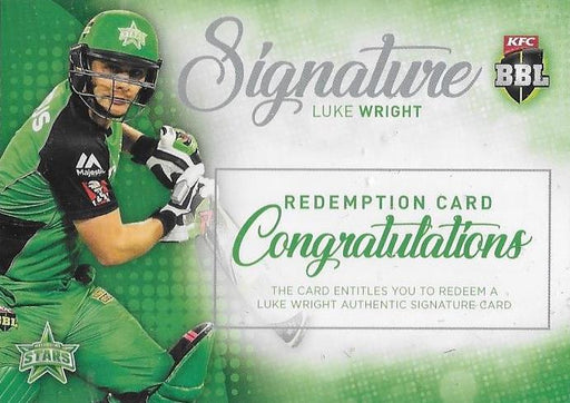 Luke Wright, Signature Redemption, 2017-18 Tap'n'play CA BBL 07 Cricket