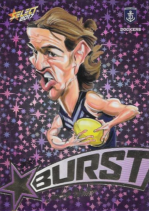 Lachie Weller, Purple Starburst Caricatures, 2017 Select AFL Stars
